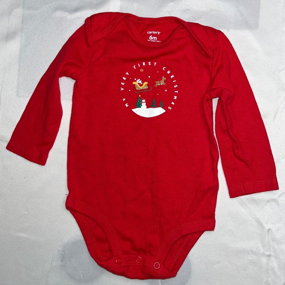 Carters long sleeve “my first Christmas” 6 months